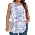 thumbnail image 7 of Jamicy Cute Tank Tops for Plus Women Plus Size Tank Top Home Casual Summer Tops Loose Fit Sleeveless T Shirts Trendy Crewneck Tunic Tees, 7 of 7