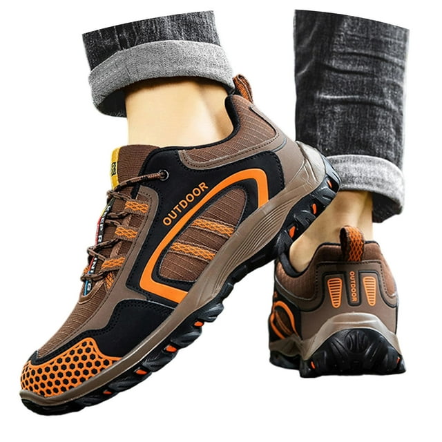 Bmisegm Espadrilles pour Hommes Espadrilles de Randonnée Chaussures de Marche Légères pour l'Extérieur Chaussures de Course Non Étanches pour un Randonnée Confortable Chaussures Espadrilles Brun 8