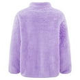 thumbnail image 2 of TiaoBug Toddler Girls Stand Collar Warm Outerwear Zipper Closure Polar Fleece Jacket Casual Tops Long Purple 100, 2 of 5