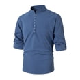 thumbnail image 2 of WREESH Men's Striped Button-Down Shirt Short Sleeve Casual Office Wear, Classic Fit with Contrast Collar & Button Placket, 2 of 8