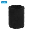 thumbnail image 3 of Uxcell Wrist Sweatbands Colorful Sports Wristbands Sweatbands Wrist for Tennis Badminton Basketball Black 8Pack, 3 of 7