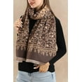 thumbnail image 3 of Floral Jacquard Scarf with Fringe, 3 of 4