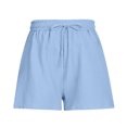 thumbnail image 5 of Summer Shorts for Women Elastic High Waisted Drawstring Wide Leg Shorts Loose Comfy Beach Walking Loungewear Shorts, 5 of 6