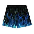 thumbnail image 5 of Men's Shorts Casual Casual Shorts for Men Casual Homewear Flame Printing Funny Printed Trousers Beach Sports Shorts Fast-Drying Trousers Blue M, 5 of 9