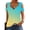 Green v neck summer tops for women a1, variant on MORESEC Summer Holiday V Neck Tops For Women Cold Shoulder Ruffle Gradient Casual Tee Shirts Vacation Fashion Clothes, Purple L