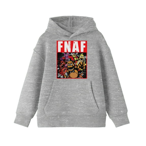 Five Nights at Freddy's Wall Break Boy's Athletic Heather Sweatshirt-Small