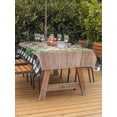 thumbnail image 2 of Easter Outdoor Tablecloth - 60x120 Inch Rectangle Dining Table Cover, Spring Colorful Eggs Flower Leaf Wood Grain Plaid Waterproof Outdoor Table Cloth with Umbrella Hole & Zipper for Picnic/Patio, 2 of 7