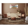 thumbnail image 5 of Kate and Laurel Sylvie Modern Color Block Stacks Framed Canvas Wall Art by The Creative Bunch Studio, 18x40 Natural,  Colorful Retro Modern Abstract Art Wall Décor, 5 of 6