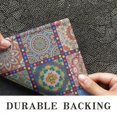 thumbnail image 6 of Bohemian Retro Floral Non-Slip Entryway Door Mat,Boho Indoor Decor Durable Low Plush Door Mat,Washable Welcome Rug for Patio Hallway Home Decor 17x30 Inches, 6 of 7