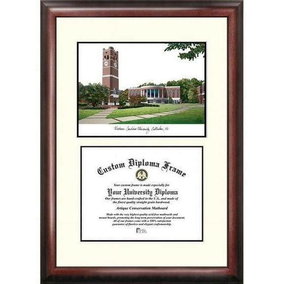 Campus Images NC994V Western Carolina University ''Scholar'' Lithograph and Diploma Frame