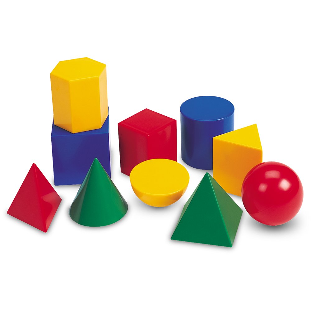 Learning Resources Large 3" Geometric Shapes Set, 10 Pieces, Ages 5+