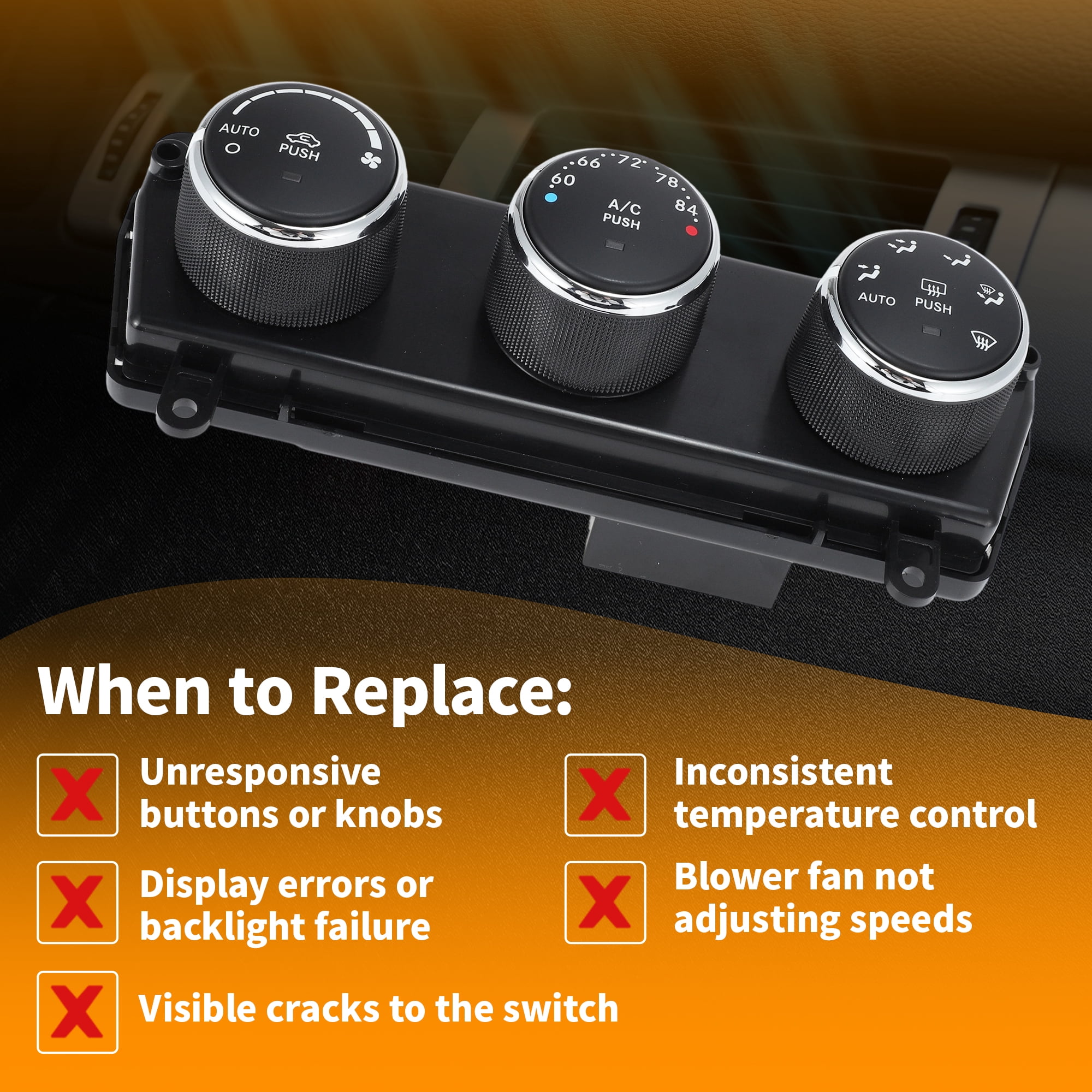 Unique Bargains A/C Heater Climate Control Module for Jeep Wrangler 2011-2014