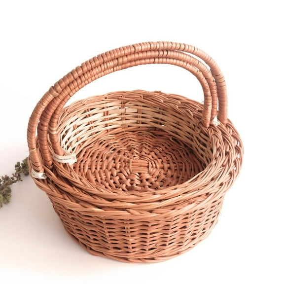Round Wicker Gift Basket, Set of 3 sizes