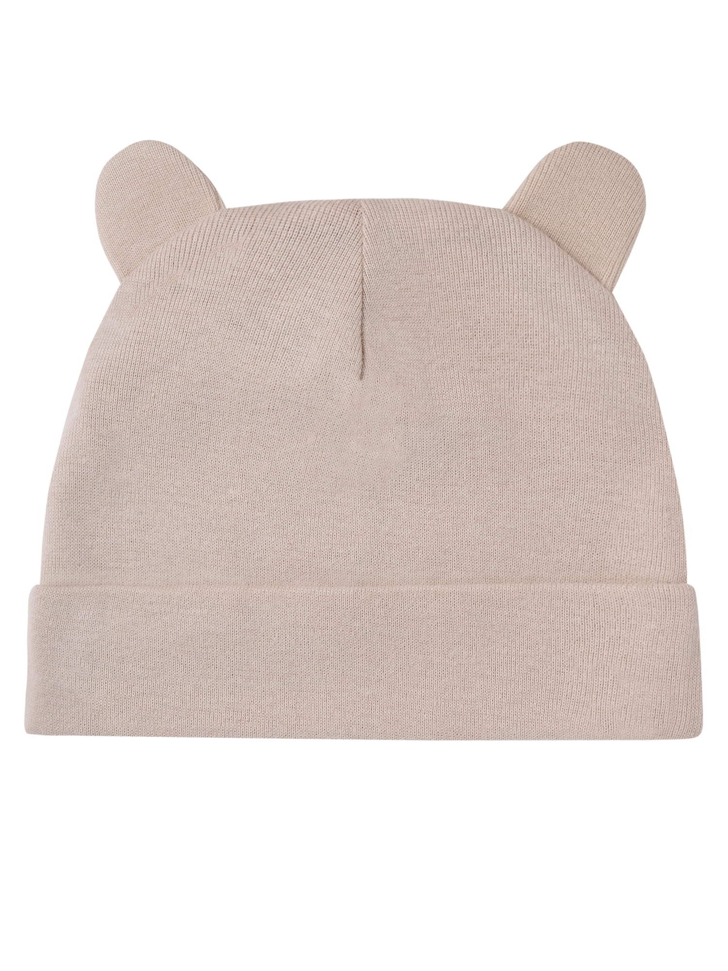 Gerber Baby Boy or Girl Neutral Cotton Caps with Ears, 3-Pack, Sizes Newborn - 0/6 Months