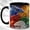 Black, variant on Elemental Dragon Coffee Mug, Fantasy Dragon Mug, Ceramic 11 oz
