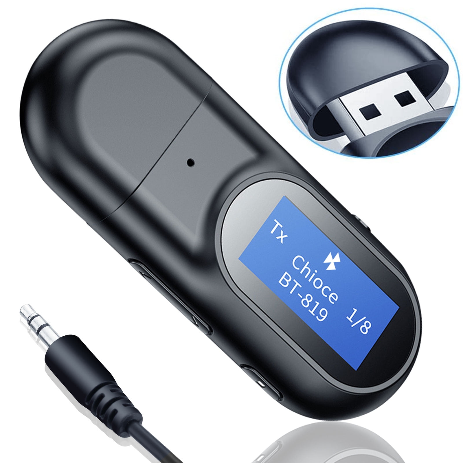 2-1 USB Wireless Bluetooth 5.0 Stereo Audio Music Transmitter Adapter For TV MP3 
