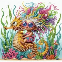 Seahorse Elder Diamond Art Painting Kit