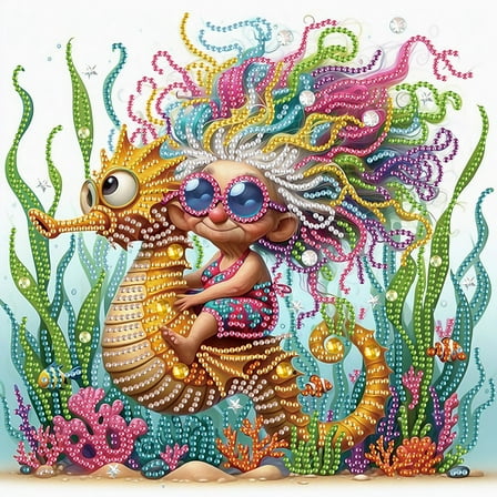 Seahorse Elder Diamond Art Painting Kit