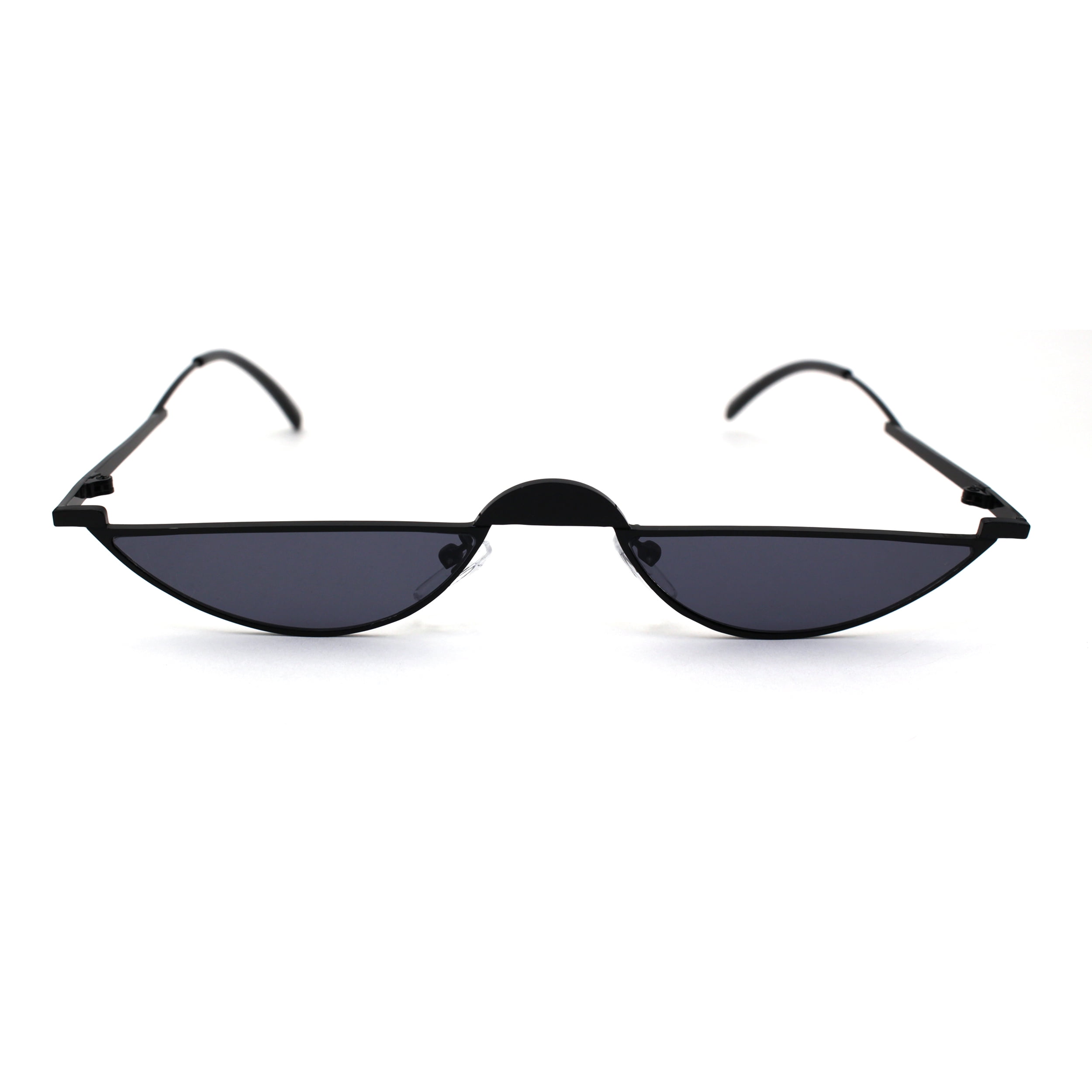 SA106 AvantGarde Narrow Cropped Oval Retro Hippie Sunglasses Matte