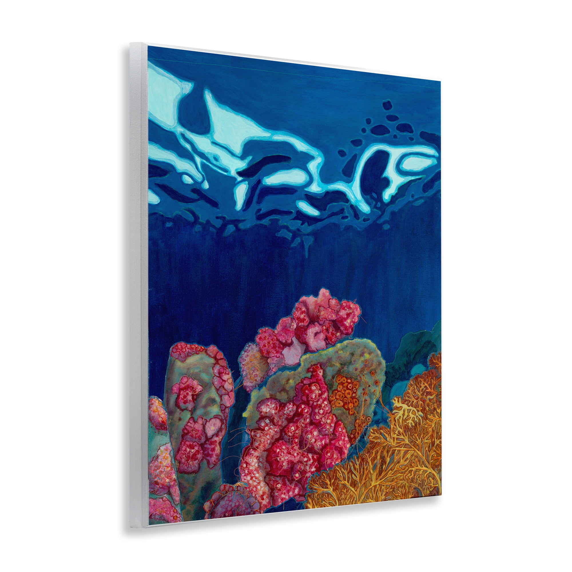 Stupell Industries Abstract Underwater Coral Nautical & Beach Painting Unframed Art Print Wall Art, 11 x 14