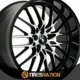 thumbnail image 4 of 17x7 Konig 16MB Lace Gloss Black W/Machined Face Wheel 4x100 (40mm), 4 of 5
