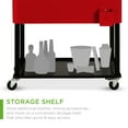 thumbnail image 5 of Best Choice Products 80qt Steel Rolling Cooler Cart w/ Bottle Opener, Catch Tray, Drain Plug, Locking Wheels - Red, 5 of 8