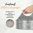 thumbnail image 5 of Autumn Alley Farmhouse Rustic Shower Caddy Basket for Bathroom - Toiletries Countertop Organizer, Decorative Bathroom Caddy, Galvanized Bathroom Accessories with Toilette Label, 11" x 6.25", Large, 5 of 9