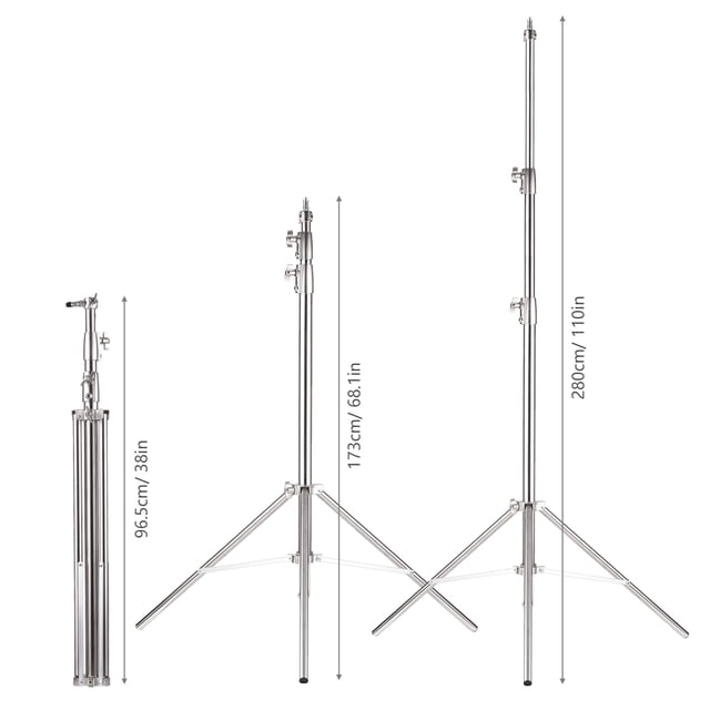 Andoer-2 Tripod,Heavy Duty And - 1/4 3/8 Inch Screw Video And - Included Studio Softbox Video 1/4 Inch 3/8 Duty Stand Stainless Compatible With Studio Inch 3/8 Inch Steel Max. With Stainless Steel