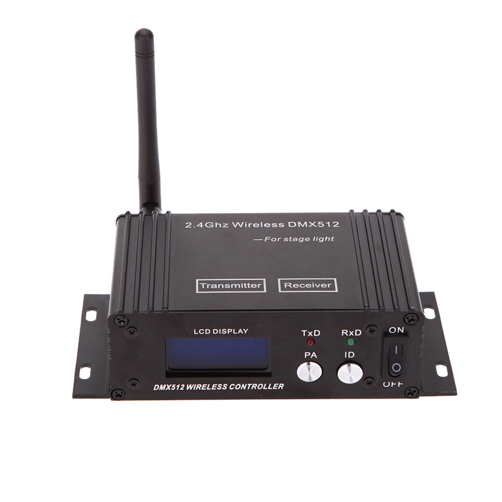 Donner 2PCS Black Metal DMX512 DMX Dfi DJ 2.4G Wireless Receiver & Transmitter Lighting Controller 