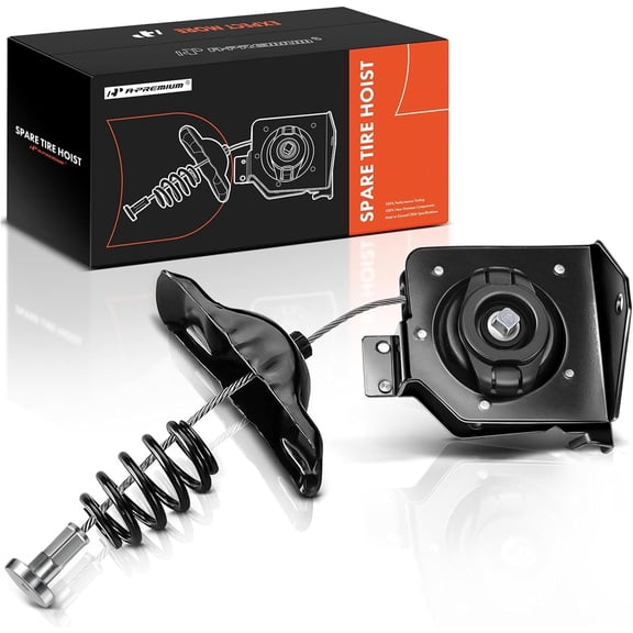 A-Premium Spare Tire Hoist Spare Tire Winch Carrier Compatible with Chevy Silverado 1500 99-18, 2500 3500 Suburban Tahoe & GMC Sierra 1500 99-18, 2500 3500 Yukon, Replace# 20870067, 15866164, 924-510