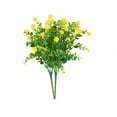 thumbnail image 2 of Fake Flowers Promotion Sale! Nomeni 2Pcs Artificial Flower Silk Flower Bouquet Latex Real Flower Bridal Artificial Flowers Wedding Home, Home Decor Clearance Sale Yellow, 2 of 3
