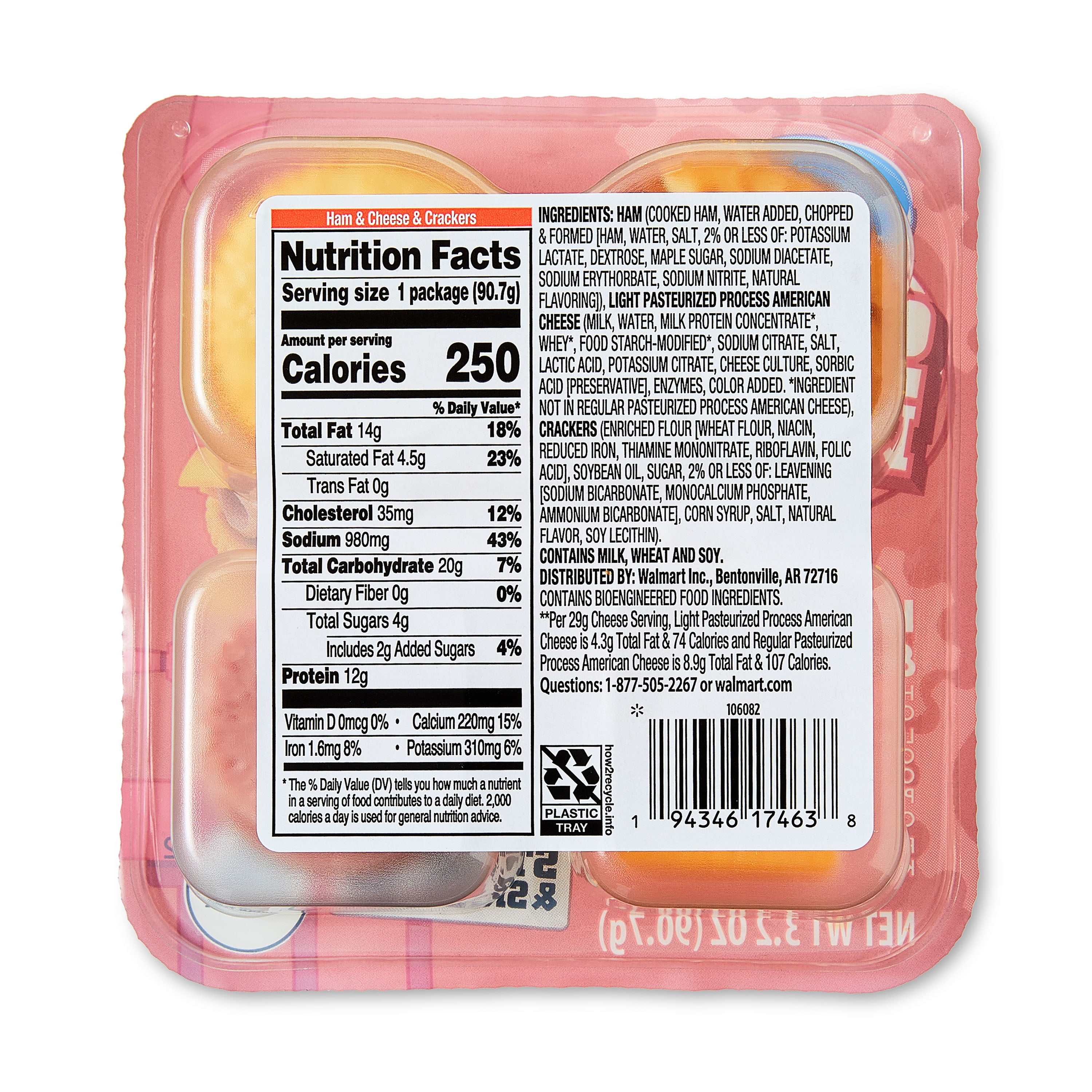 Great Value Ham and Cheese Snack Builders, 3.20 oz