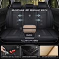 thumbnail image 4 of AOMSAZTO Full Set Car Seat Covers Fit for Ford Fusion 2006-2020 Breathable Faux Leather Seat Cushion with Lumbar Support Airbag Compatible Automotive Interior Accessories (Black), 4 of 7