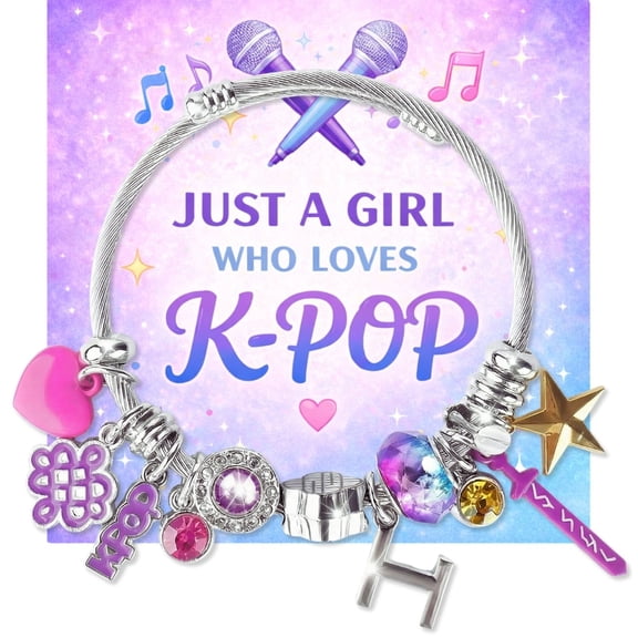 K-POP Bracelet for Fans, KPOP Bracelet Jewelry Birthday Gift for Teengirls Women, KPOP Cosplay Outfits Decor