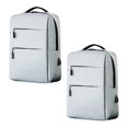 thumbnail image 1 of Set de 2 Mochilas Color gris ejecutiva unisex ideal para laptop PERFECT SPACE, 1 of 5