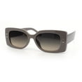 thumbnail image 3 of Womens Star Stud Rectangle Mod Thick Temple Plastic Retro Sunglasses Grey - Black Brown, 3 of 5
