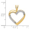 thumbnail image 2 of 14K Yellow Gold Charm Pendant Diamond Round 1 6Ct. Heart, 2 of 2