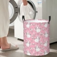 thumbnail image 4 of Picia Rabbit And Flower Large Laundry Basket, Waterproof, Freestanding Laundry Hamper, Collapsible Tall Clothes Hamper with Extended Handles-, 4 of 8