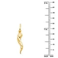thumbnail image 2 of Precious Stars 14K Yellow Gold 7/8-inch Cornicello Italian Twisted Horn Pendant - No Chain, Pendant Only, 2 of 3