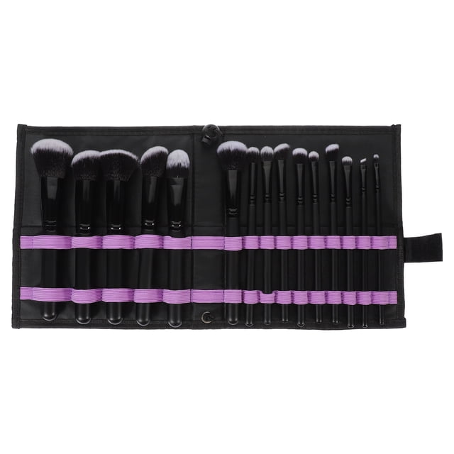FUTUREORYY 15Pcs Black Makeup Brush Kit with Dense Bristles Perfect for Charming Makeup Looks