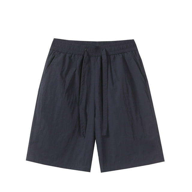 Plebaso Men's Casual Shorts with Pockets Lightweight Plain Drawstring Summer Beach Shorts for Hiking