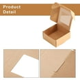 thumbnail image 1 of 50 Pieces Mini Kraft Paper Box with Window Present Packaging Box Treat Box for Homemade Soap Treat Bakery Candy (Brown), 1 of 5