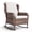 Brown+Beige, variant on SOLLED All-Weather PE Rattan Rocking Chair, Standard Adult Size, Thick Cushions & Steel Frame, Ergonomic Outdoor Wicker Rocker for Patio Garden Porch Deck,Brown and Blue