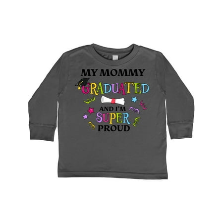 

Inktastic My Mommy Graduated and I m Super Proud Gift Toddler Boy or Toddler Girl Long Sleeve T-Shirt