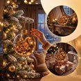 thumbnail image 5 of Clear Glass Christmas Ornament Ball with Squirrel, Mini Tree Scene Inside, Gold Crown Hanging Tree Decoration, 3.2x3.2 Inch, 1 Count, 5 of 7