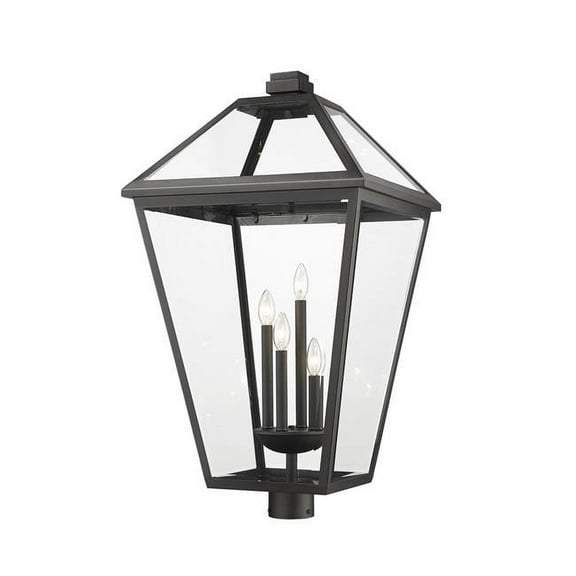 4 Light Outdoor Post Mount In Transitional Style-34.25 Inches Tall And 19.5 Inches Wide-Black Finish Z-Lite 579Phxlxr-Bk