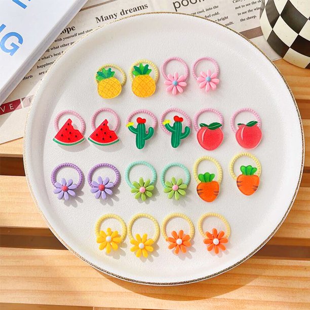 2/10/20 uds/set niñas lindas flores de dibujos animados arco Scrunchies bandas de goma niños bandas elásticas para el cabello accesorios para el cabello para niños Tan Jianjun unisex