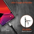 thumbnail image 4 of HyperGear 15421 60-Watt Charge and Sync Flexi USB-C to Lightning Flat Cable, 6 Feet (Black), 4 of 10