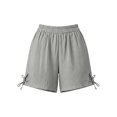 thumbnail image 7 of Tqcoqu Women's Elastic Waist Textured Casual Shorts,Side Drawstring Slits Summer Shorts with Pockets,Gray Women's S-XXL, 7 of 7