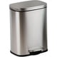 thumbnail image 1 of Bote de basura baño Cesto de basura chico de acero inoxidable con cerrado automático suave con contenedor interior Basurero papelera para baño Cubo tapa y pedal (Plateado, 5 litros), 1 of 8
